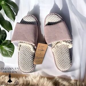🔥4/$25 NEW Longbay Pink Sparkle Glitter Memory Foam Cozy Slippers XL 11/12